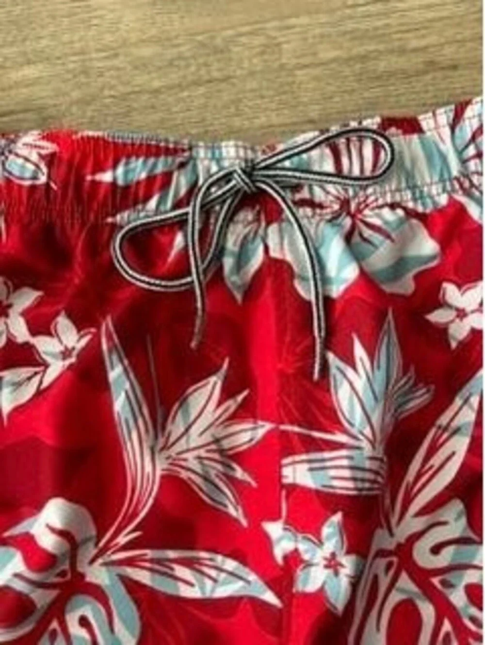 Speedo Swim Trunks Mens XXL Red Floral Hibiscus Board Shorts Mesh Lined
